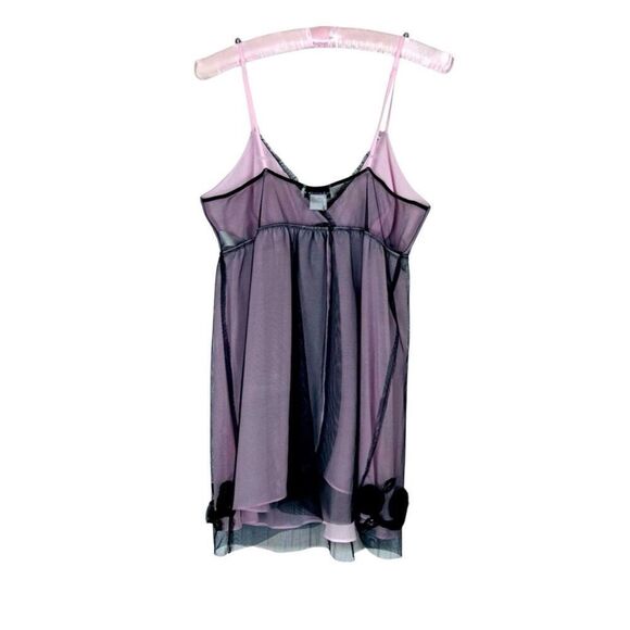 Ivy & Annabelle Pajama Nighties Baby Dolls Black Pink Size L - Picture 6 of 6